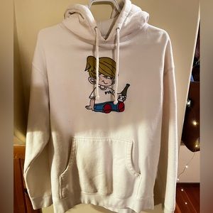 F*CK THE POPULATION DENNIS THE MENACE CREAM HOODIE (2019 addition)